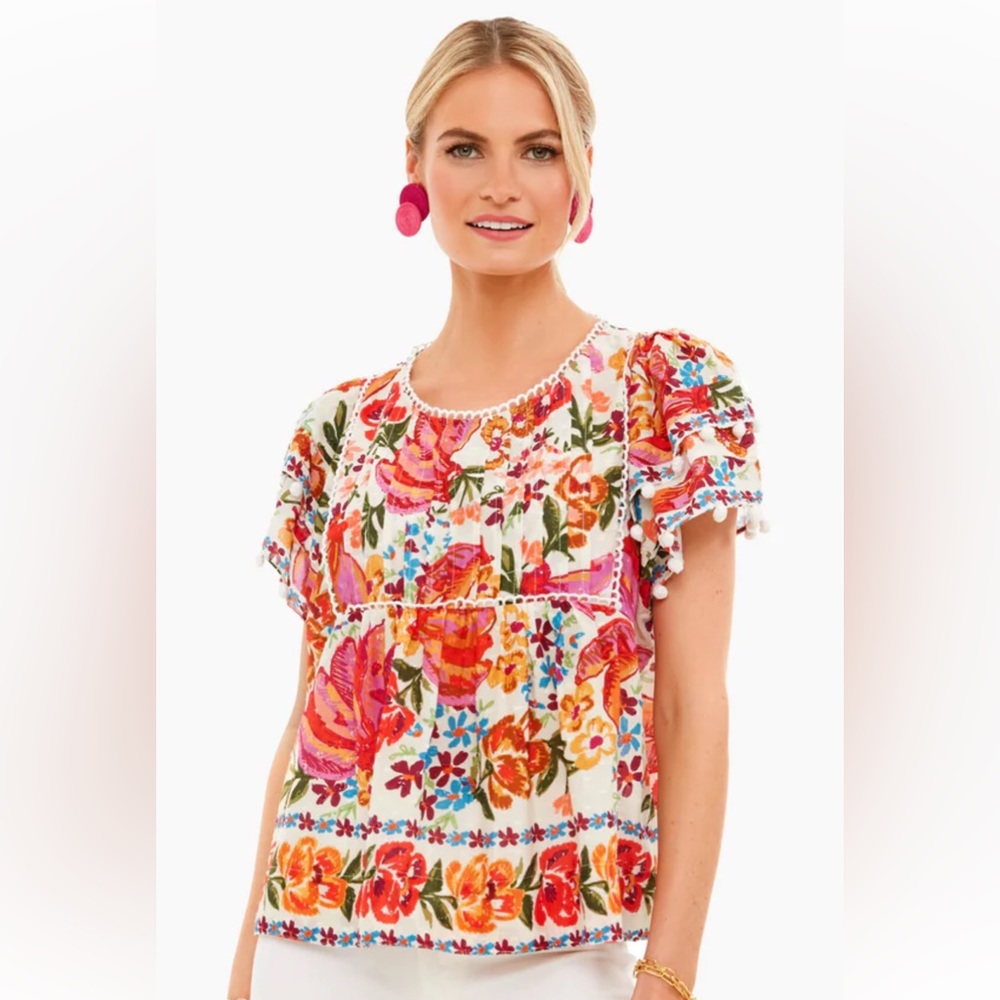 Farm Rio Spring Bananas Blouse Size Meium